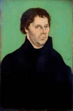 Lucas Cranach the Elder. <em>Portrait of Martin Luther,</em> 1525. Oil on wood, 40 x 26.6 cm. Bristol Museums & Art Gallery 