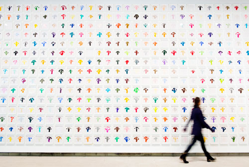 Martin Creed. Work No 1000, 2014. What's the point of it, Hayward Gallery, 2014, installation view. Photograph: Linda Nylind.