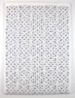 Reni Gower. Papercuts: White/cobalt, 2013. Acrylic on hand cut paper, 206 cm x 142 cm. Photograph: Reni Gower.