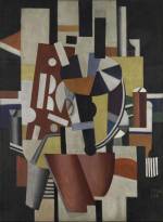 Fernand Léger. Composition (The Typographer). 1918-19. Oil on canvas, 98 1/4 x 72 ¼ in (249.6 x 183.5 cm). Promised Gift from the Leonard A. Lauder Cubist Collection. © 2014 Artists Rights Society (ARS), New York/ADAGP, Paris.