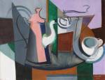 Youla (Jules) Chapoval (1919-51). Nature Morte avec Cafetière. Oil on canvas, 50 x 65 cm (19¾ x 25½ in), signed and dated lower right, “IV 1946”.