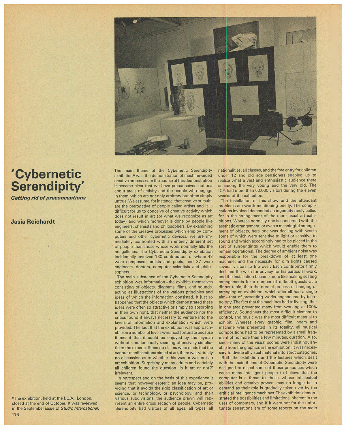 Studio International, Vol 176, No 905, November 1968, p. 176.