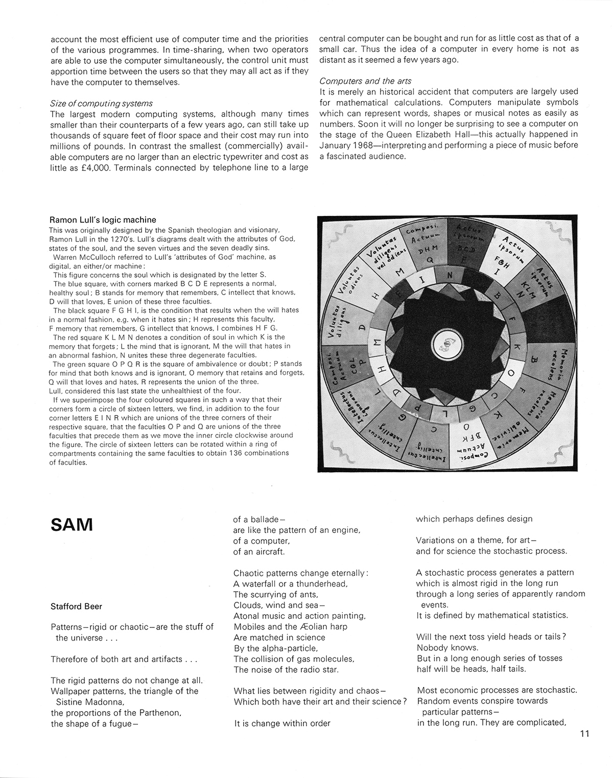 Cybernetic Serendipity: the computer and the arts. Page 11. Published by Studio International (special issue), 1968. © Studio International Foundation.