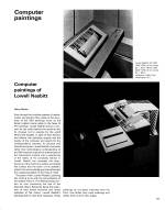 Computer paintings - Computer paintings of Lowell Nesbitt by Henry Martin. Cybernetic Serendipity: The Computer and the Arts, Studio International Special Issue, 1968, page 63.