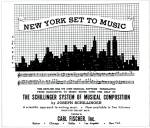 Cybernetic Serendipity, 1968, page 17. Poster for The Schillinger System of Musical Composition (1946). New York Skyline was composed as a piano piece by Heitor Villa-Lobos. The System was also used by many other composers, notably by George Gershwin in writing Porgy and Bess.
