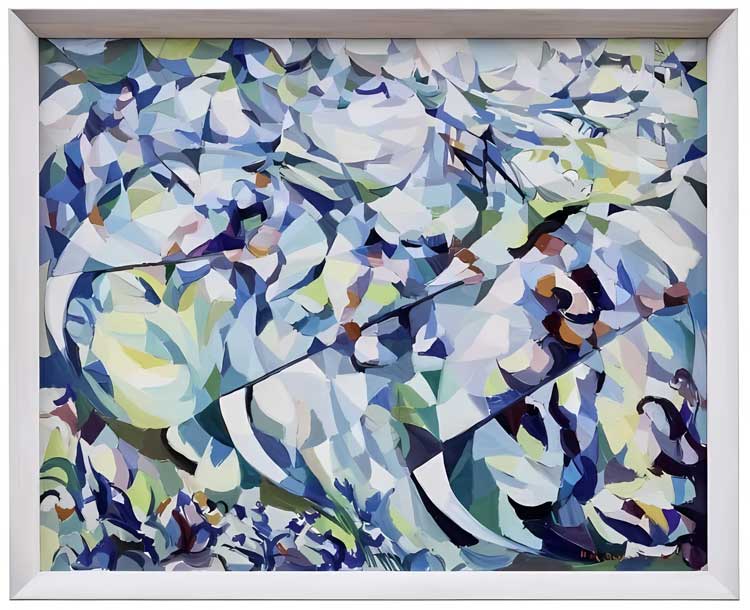 Hélène de Beauvoir. The Haymakers II, 1957. Oil on canvas, 65 x 81 cm. Courtesy Amar Gallery, © APP, Ute Achhammer.