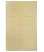 Huong Dodinh. T 2, 1992. Organic binders and natural
pigments on canvas mounted on wood, 196 × 122 cm (77-3/16