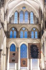 Shezad Dawood: Leviathan, installation view, Salisbury Cathedral, 28 November 2023 – 3 February 2024. Photo: Finnbarr Webster.