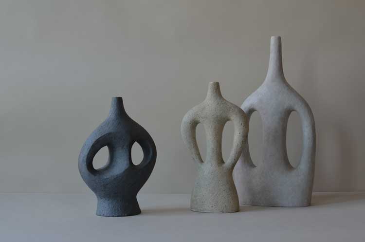 Viv Lee, collections in stoneware and ceramic.