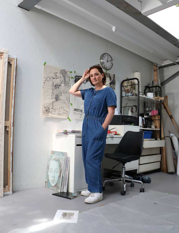 Kaye Donachie in her London studio. Courtesy Maureen Paley, London.