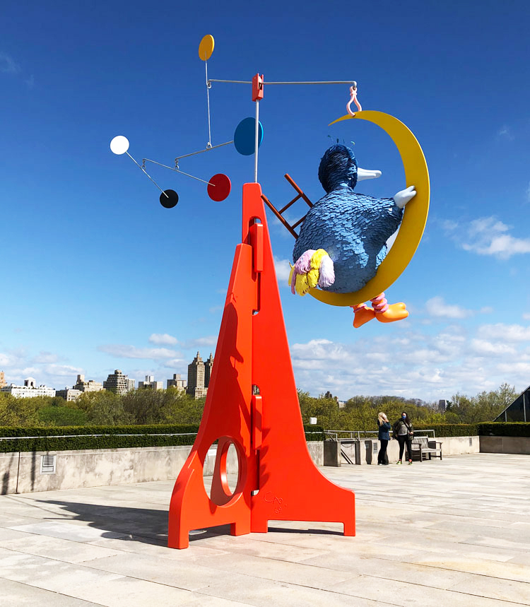 Alex Da Corte: As Long as the Sun Lasts, installation view, Iris and B Gerald Cantor Roof Garden, Metropolitan Museum of Art, 2021. Photo: Lilly Wei.