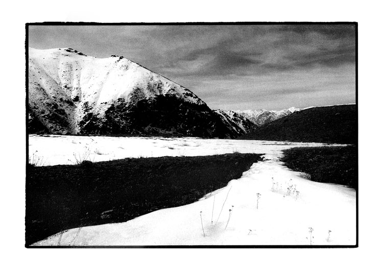 Toby Deveson, Ladakh, India, March 2011. Silver Gelatin print. Taken with a Nikkormat using a 24mm lens and Kodak T-Max 400 film. Printed on Foma 532 fibre-based paper.