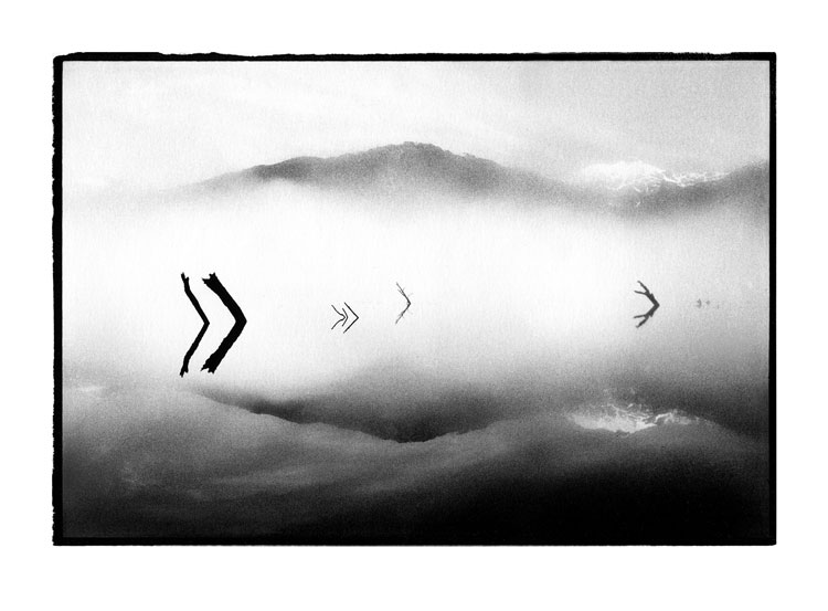 Toby Deveson, Laguna de las Torres, Chile, February 2018. Silver Gelatin print. Taken with a Nikkormat using a 24mm lens and Kodak T-Max 400 film. Printed on Foma 532 fibre-based paper.
