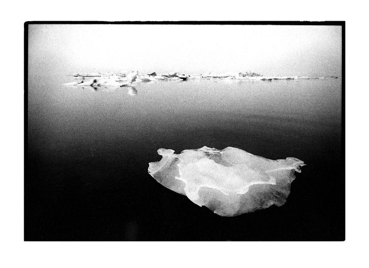 Toby Deveson, Vatnajökull National Park, Iceland, August 2015. Taken with a Nikkormat using a 24mm lens and Kodak T-Max 400 film. Printed on Foma 532 fibre-based paper.