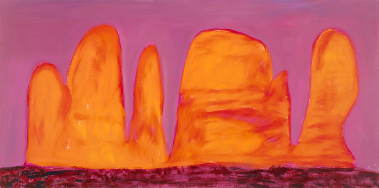 Ken Done. Bungle Bungle II, 1999. Oil and acrylic on canvas, 76 x 152 cm. © the artist.