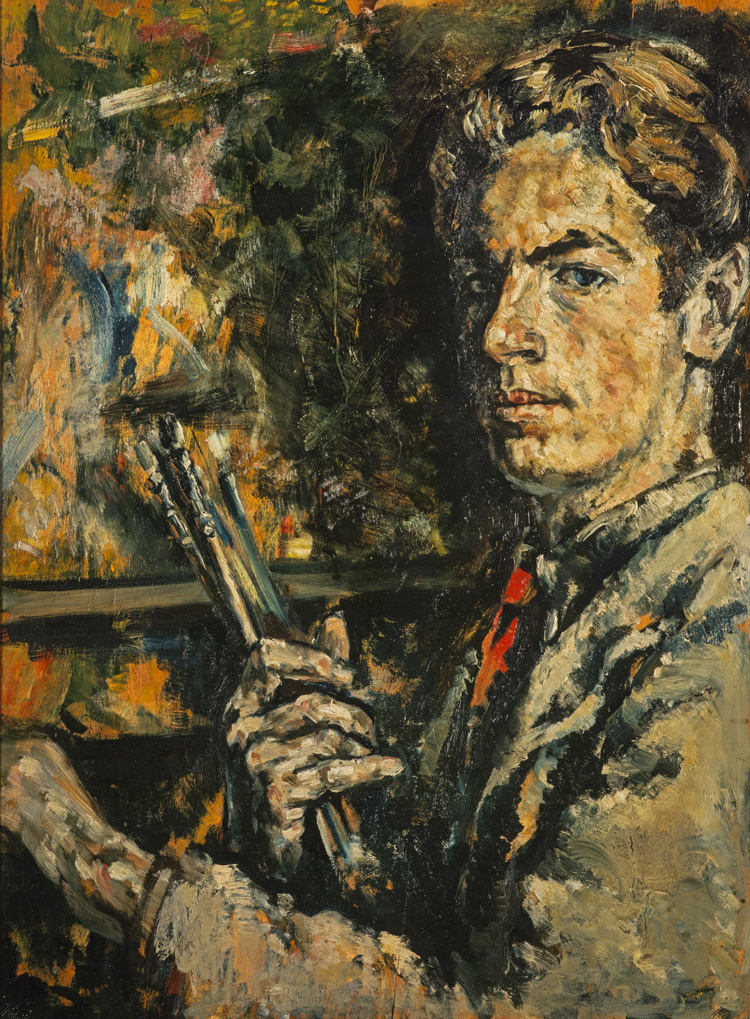 Alan Davie. Self Portrait, 1937. Oil on wood. National Galleries of Scotland. Purchased with the support of the Heritage Lottery
Fund and the Art Fund 1997. © The Estate of Alan Davie.