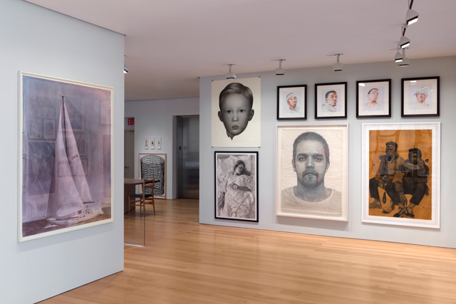 Installation view of Drawn Together Again at The FLAG Art Foundation, 2019. Photo: Steven Probert.