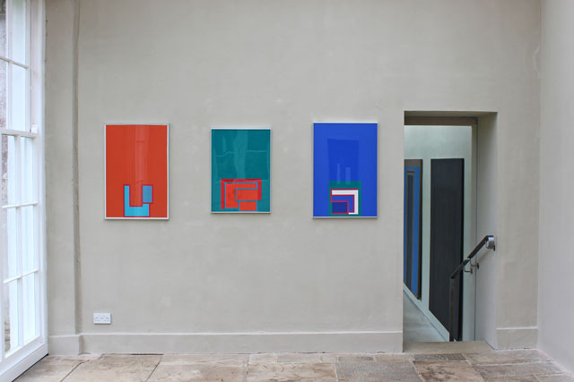 Robyn Denny: Paintings from the 1960s, installation view. Copyright the artist, courtesy the New Art Centre, Roche Court Sculpture Park.