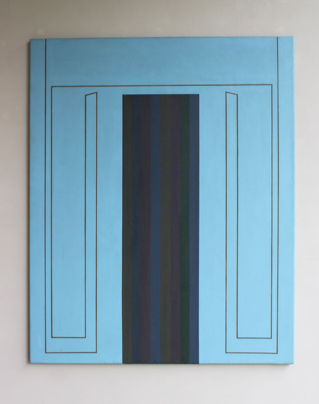Robyn Denny. Out-Line 2, 1962. Oil on canvas, 152.5 x 122 cm (60 x 48 in). Copyright the artist, courtesy the New Art Centre, Roche Court Sculpture Park.