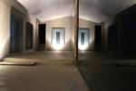 Robyn Denny: Paintings from the 1960s, night-time gallery view. Copyright the artist, courtesy the New Art Centre, Roche Court Sculpture Park.