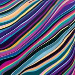 Ian Davenport. Flow 2, 2018. Acrylic on aluminium mounted onto aluminium panel, 20 x 20 in (50.8 x 50.8 cm). Courtesy Waddington Custot.