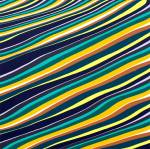 Ian Davenport. Delta, 2018. Acrylic on aluminium mounted onto aluminium panel, 31 1/2 x 31 1/2 in (79.8 x 79.8 cm). Courtesy Waddington Custot.