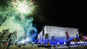 A two-day, 3D festival celebrated the opening of the V&A Dundee with a visual collaboration between Scottish rock band Primal Scream and artist Jim Lambie, and a light, sound and graphics show by Dundee digital creatives Biome Collective and Agency of None