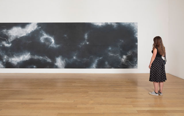 Tacita Dean. When first I raised the Tempest, 2016. Chalk on blackboard, 244 x 976 cm. Photograph: Fredrik Nilsen. Courtesy the artist; Frith Street Gallery, London and Marian Goodman Gallery, New York/Paris.