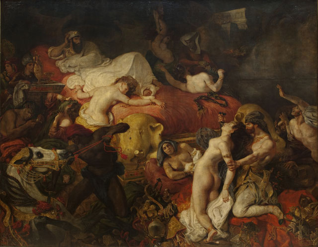 Eugène Delacroix. The Death of Sardanapalus, 1827. Oil on canvas, 392 x 496 cm. Musée du Louvre, Paris © Musée du Louvre, dist. RMN - Grand Palais / Angèle Dequier.