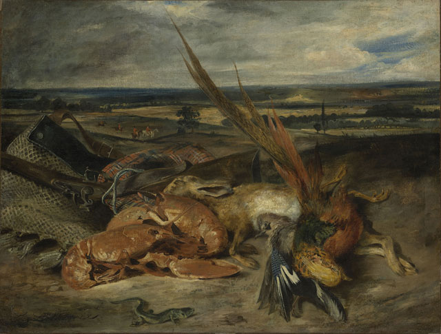 Eugène Delacroix. Still Life with a Lobster, Oil on canvas, 80 x 106.5 cm. Musée du Louvre, Paris © RMN-Grand Palais (musée du Louvre) / Stéphane Maréchalle.