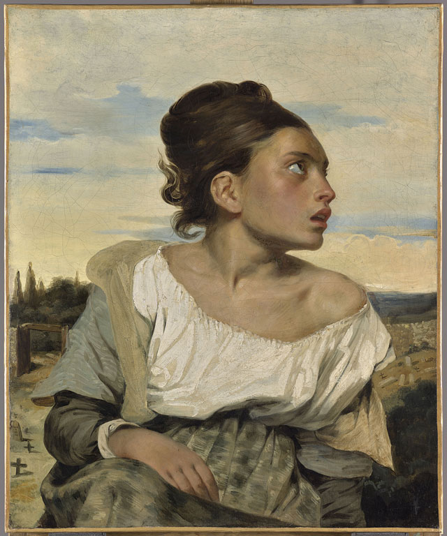 Eugène Delacroix. Young Orphan Girl in the Cemetery, 1824. Oil on canvas, 65.5 x 54.3 cm. Musée du Louvre, Paris © RMN-Grand Palais (musée du Louvre), Mathieu Rabeau.