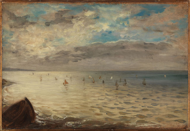 Eugène Delacroix. The Sea from the Heights of Dieppe, c1852. Oil on panel, 35 x 51 cm. Musée du Louvre, Paris © RMN-Grand Palais (musée du Louvre), Philippe Fuzeau.