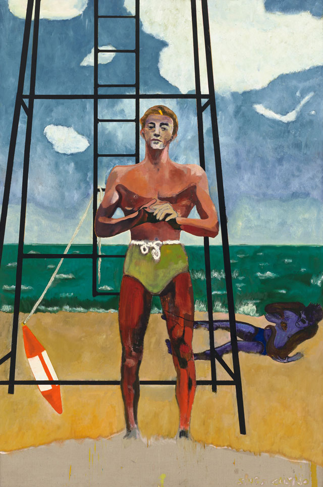 Peter Doig, Red Man (Sings Calypso), 2017. Oil on linen, 295 x 195 cm. Courtesy Michael Werner Gallery New York and London.