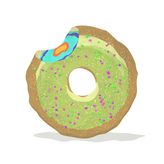 Matthias Dörfelt. Daily Donut, 2015. Dörfelt’s contribution to an online group show he initiated, called It’s Doing It, where computer generated images autonomously updated on a daily basis for 45 days. © the artist.