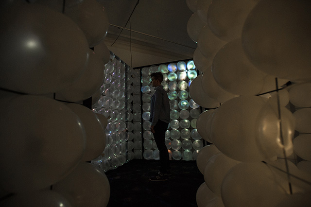 Alexandra Dementieva. Alien Space, 2008. Installation at MMoMA, Moscow, Russia. Photograph: Evgeny Gurko.