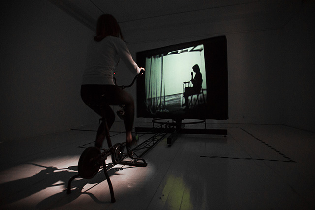 Alexandra Dementieva. Limited Spaces – 2, 2005.  Installation at MMoMA, Moscow, Russia. Photograph: Evgeny Gurko.