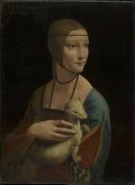 Leonardo da Vinci (1452–1519).<em> Portrait of Cecilia Gallerani (The Lady with an Ermine)</em>, about 1489–90. Oil on walnut, 54.8 x 40.3 cm. Property of the Czartoryski Foundation in Cracow on deposit at the National Museum in Cracow. © Princes Czartoryski Foundation.