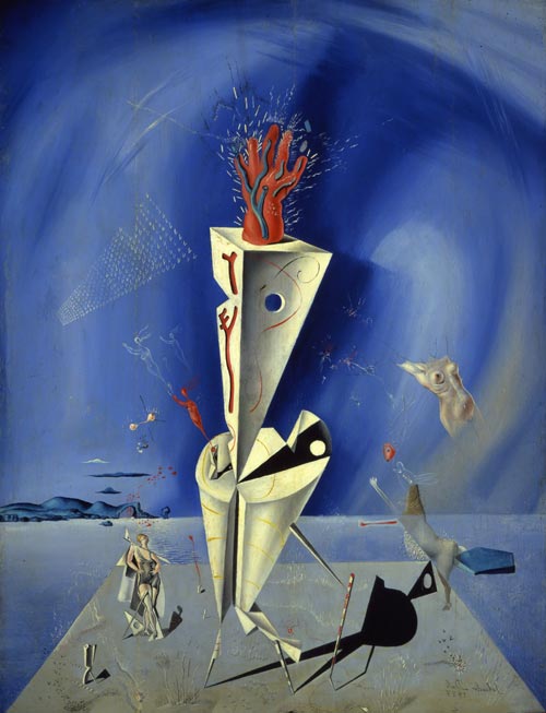 Salvador Dalí. <em>Apparatus and hand</em>, 1927. Oil on panel, 62.2 x 47.6 cm. Salvador Dalí Museum, St Petersburg, Florida ã Salvador Dalí. Fundació Gala-Salvador Dali, DACS, 2007