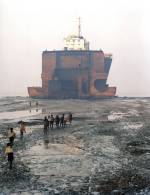 Edward Burtynsky.      <em>Shipbreaking #21, Chittagong, Bangladesh,</em> 2000. C-print, 39 1/2 x 50 in. Courtesy the artist, Toronto Image Works, and Charles Cowles Gallery, New York.