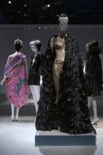 Ensembles from the SPARKLE section of the exhibition <em>Daphne Guinness</em> at The Museum at FIT. Photograph courtesy The Museum at FIT.