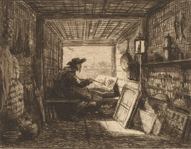 Charles François Daubigny. Le bateau-atelier, 1827–78. Rijksmuseum, Amsterdam.