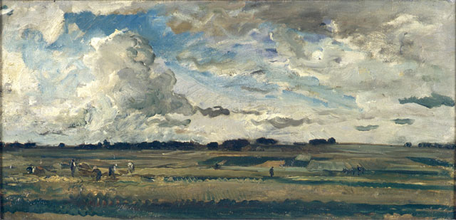 Charles François Daubigny. The harvesters, 1875. Collection Museum Gouda, Gouda. Photographer: Tom Haartsen.