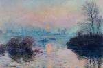 Claude Monet. Sunset on the River Seine at Lavacourt, Winter Effect, 1880. Oil on canvas, 100 x 150 cm. Petit Palais, Paris, © Petit Palais/Roger-Viollet.