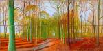 David Hockney. <em>Woldgate Woods, 21, 23 & 29 November 2006, </em>2006. Oil on six canvases, 182 x 366 cm. Courtesy of the Artist. Copyright David Hockney. Photograph: Richard Schmidt.