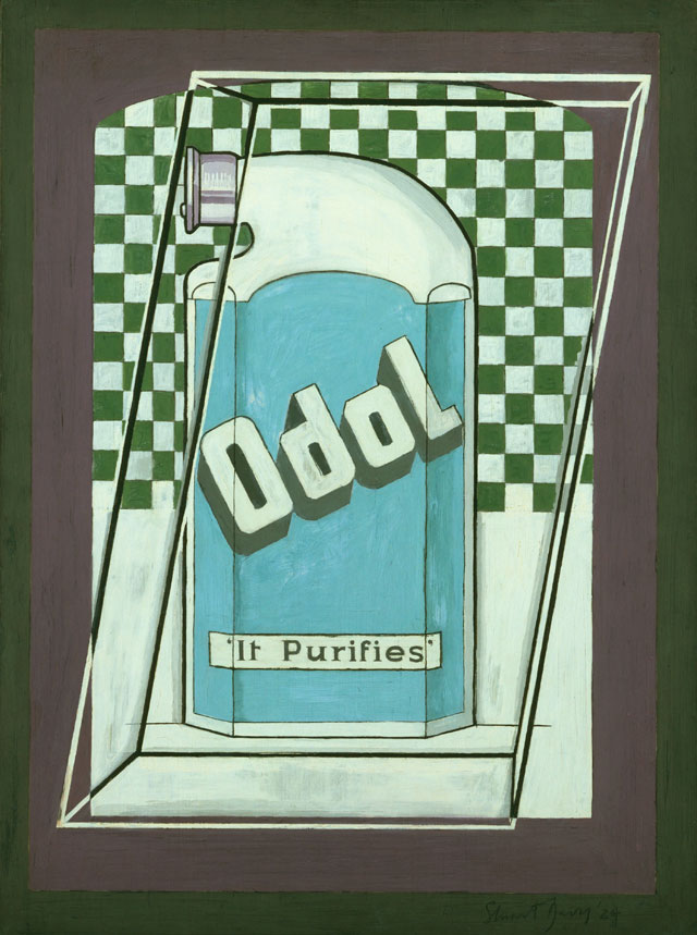 Stuart Davis. Odol, 1924. Oil on cardboard, 24 x 18 in (60.9 x 45.6 cm). The Museum of Modern Art, New York; Mary Sisler Bequest (by exchange) and purchase, 1997. © Estate of Stuart Davis / Licensed by VAGA, New York, NY.