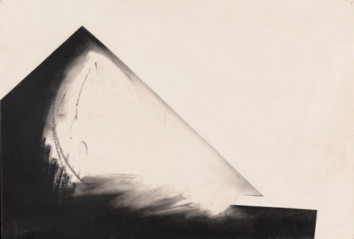 Jay DeFeo. Reflections of Africa No. 8, 1989. Charcoal and graphite on paper, 11 5/8 x 17 1/8 in. (29.5 x 43.5 cm). The Jay DeFeo Trust, Berkeley. © 2012 The Jay DeFeo Trust/Artists Rights Society (ARS), New York. Photograph: Ben Blackwell.