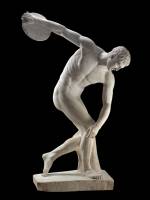 Marble statue of a discus-thrower (discobolus) by Myron. Roman copy of a bronze Greek original of the 5th century BC. Height 173cm x width 100cm. © The Trustees of the British Museum.