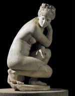 Marble statue of a naked Aphrodite crouching at her bath, also known as Lely’s Venus (detail). Roman copy of a Greek original, 2nd century AD. Height 120cm. Royal Collection Trust. © Her Majesty Queen Elizabeth II 2015.