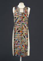 Dress designed by Sonia Delaunay, France 1925-28. Printed silk satin with metallic embroidery. Musée de la Mode de la Ville de Paris, Musée Galliera. © L & M Services B.V. The Hague 20100623.