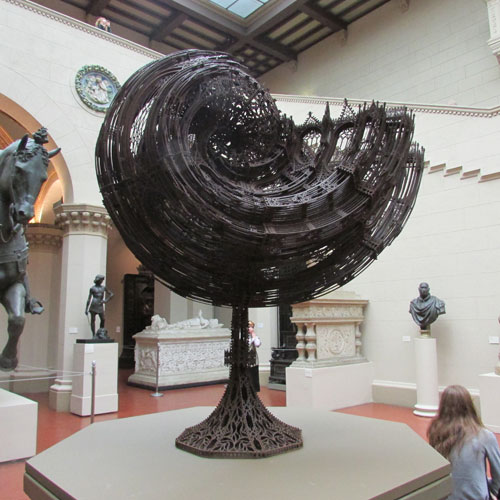 Wim Delvoye. Nautilus, 2010. Laser-cut corten steel, 172 х 150 х 84 cm.